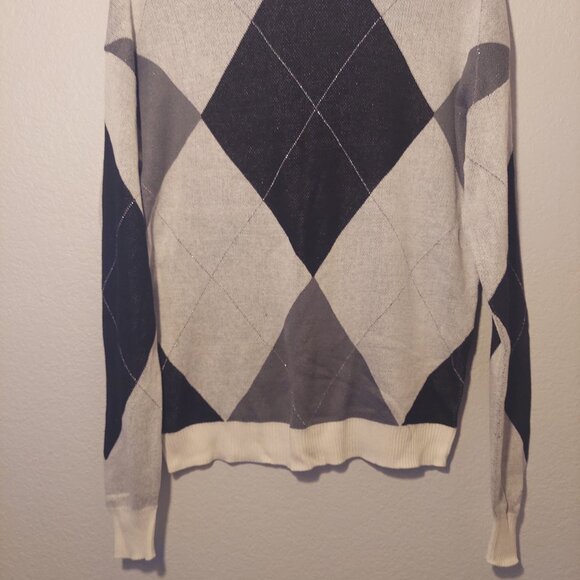 Kaily K Crew Neck Argyle Knit Sweater Academia Preppy Size S - Picture 5 of 8
